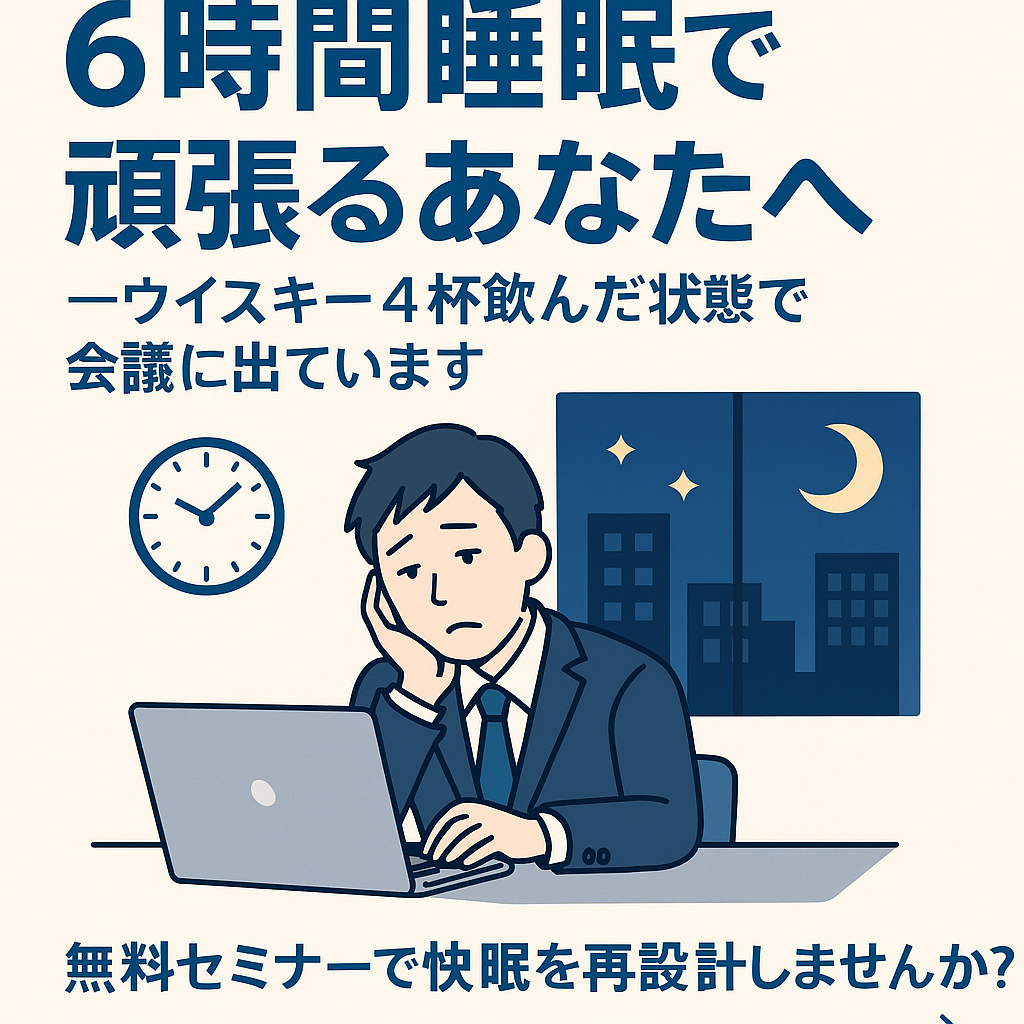6時間睡眠で頑張るあなたへ